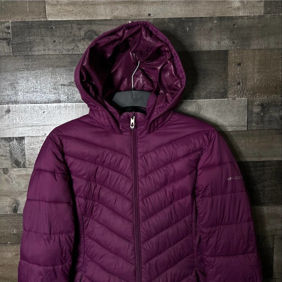 SOLD Spyder Boundless Hooded Puffer Jacket Large - Picture 2 of 6